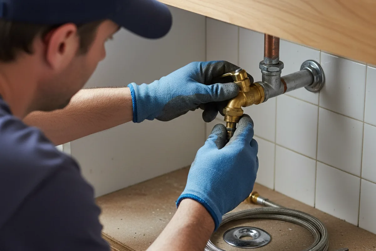 Shutoff valve and fitting work during Faucet and Fixture Repair in Berlin